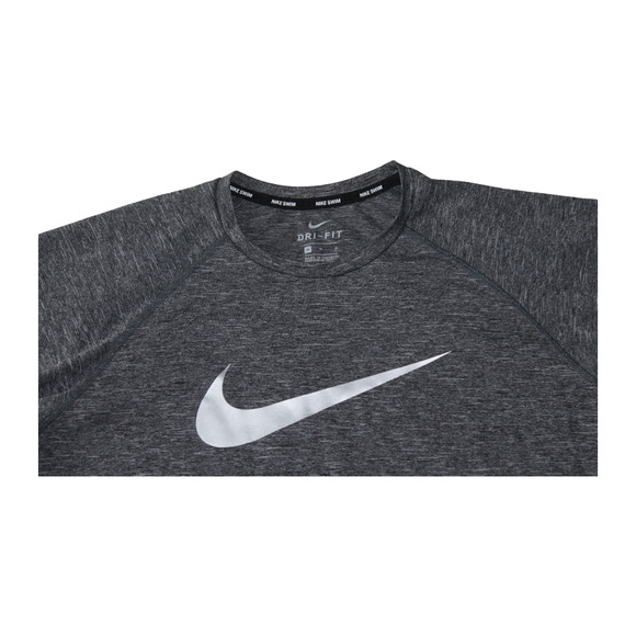 Nike Swim Mens Dri-Fit Gray Short Sleeve T-Shirt UPF 40+ Breathable Size M - Picture 2 of 5